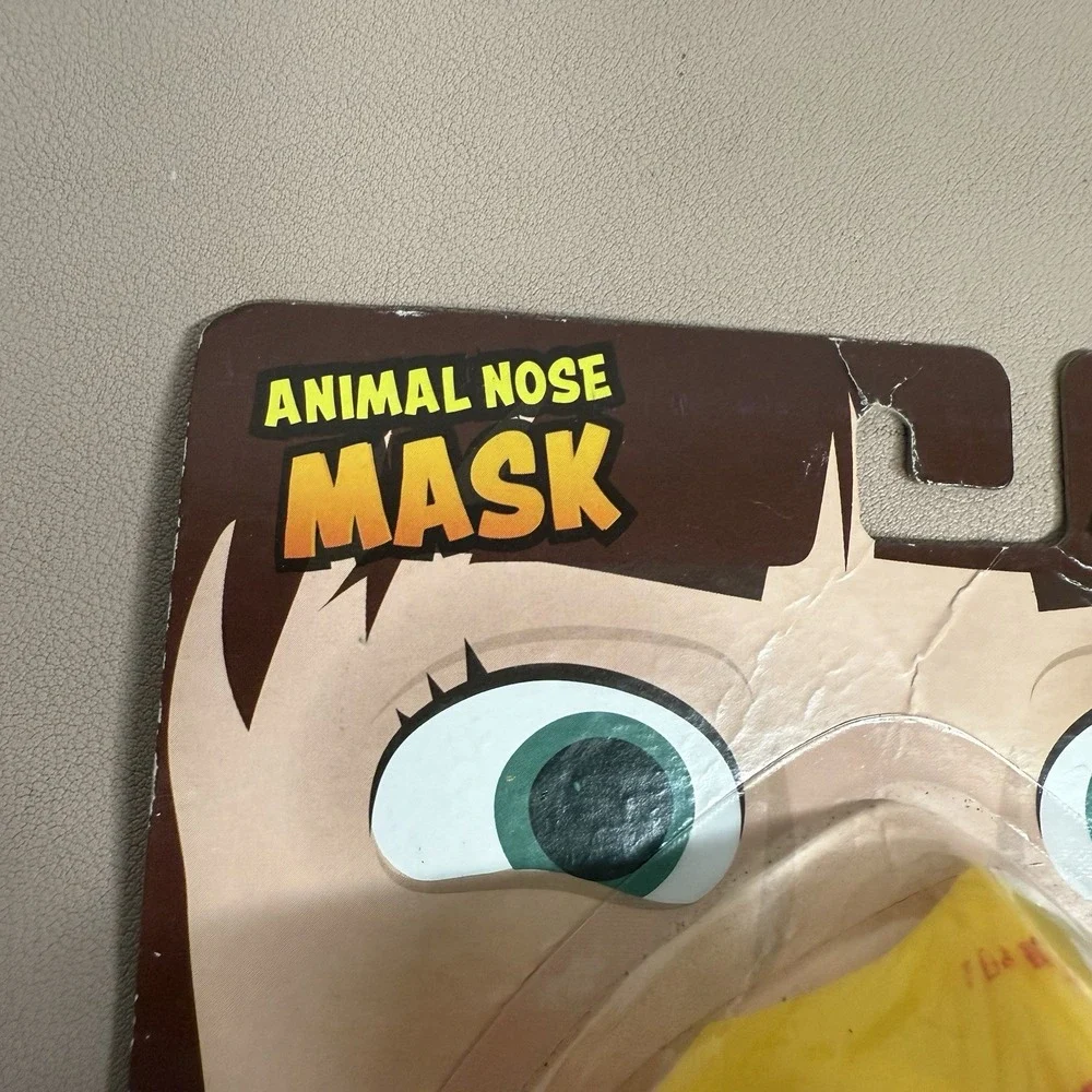 Vintage Pterodactyl DINOSAUR nose mask New‎ Factory SEALED Yellow Beak Costume